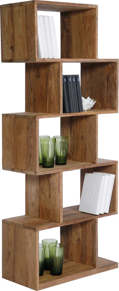 Libreria a Colonna Moderna in Legno con 5 Ripiani