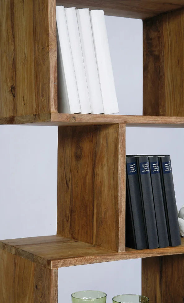 Libreria a Colonna Moderna in Legno con 5 Ripiani