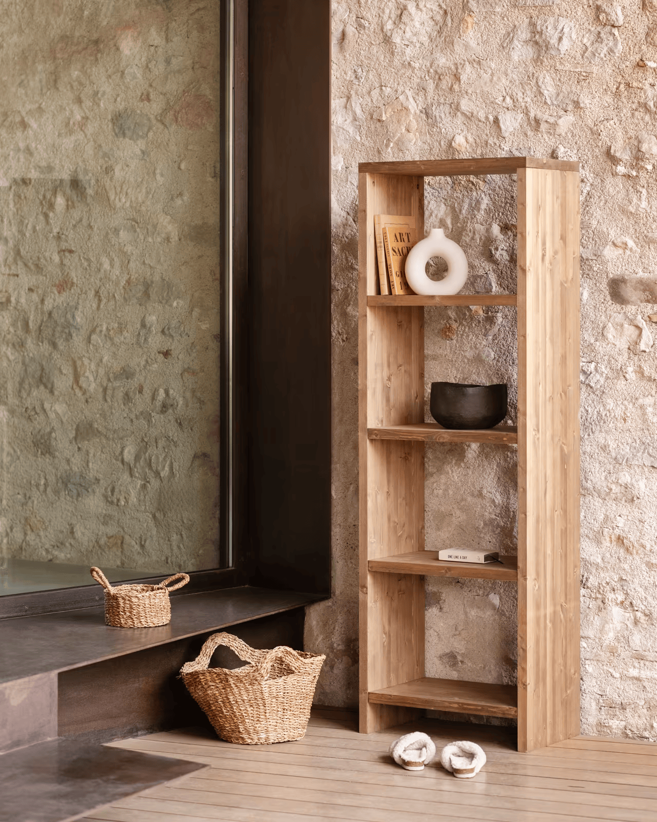 Scaffale Libreria in Legno Massello