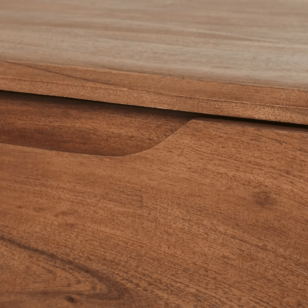Scrivania a 2 Cassetti in Legno Color Noce