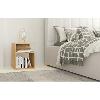 Comodino in legno massello stile minimalista