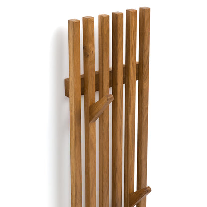 Appendiabiti da parete in legno massello con 4 ganci