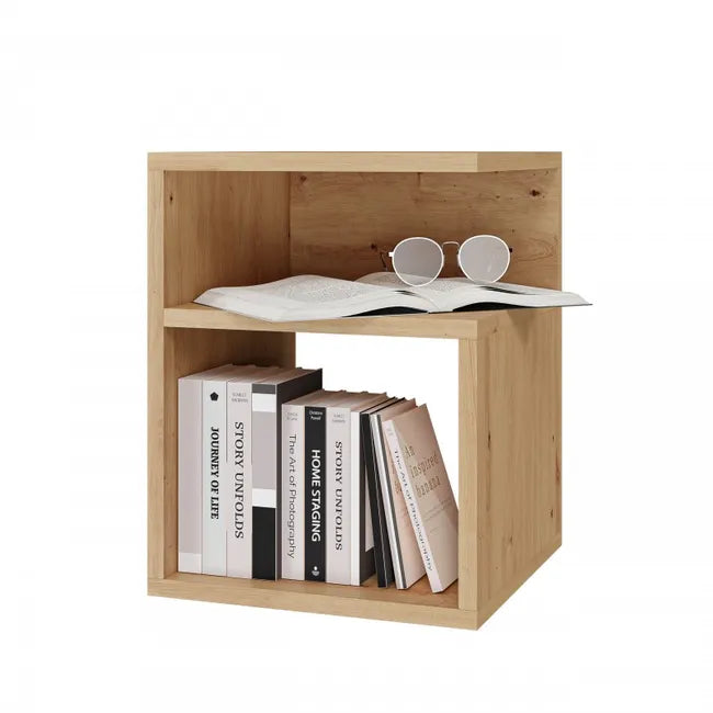 Comodino in legno massello stile minimalista