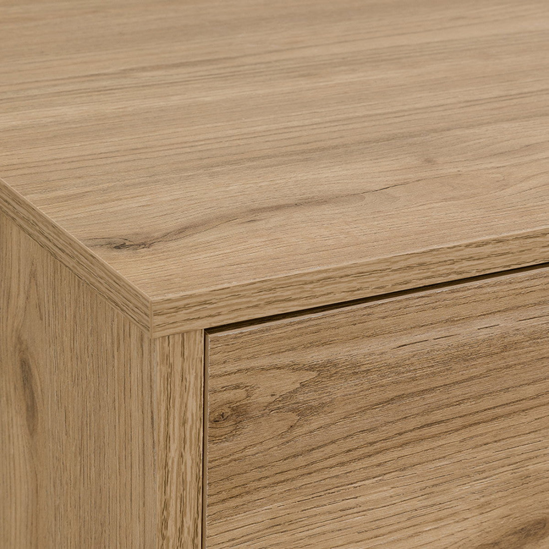 Comodino in Legno Naturale con 1 Cassetto