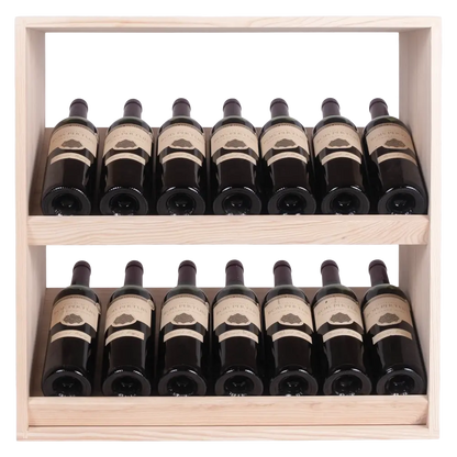 Portabottiglie in legno capienza 14 bottiglie