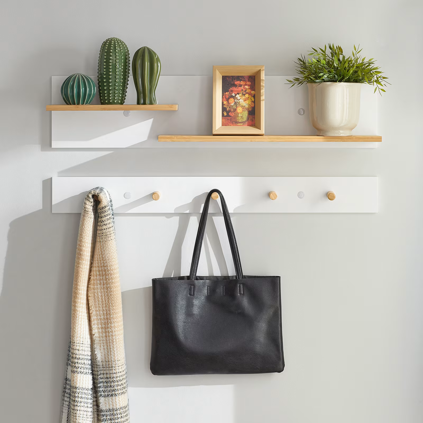 Appendiabiti a muro - bianco in mdf