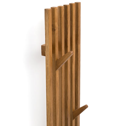 Appendiabiti da parete in legno massello con 4 ganci