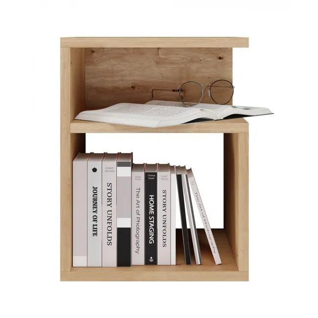 Comodino in legno massello stile minimalista