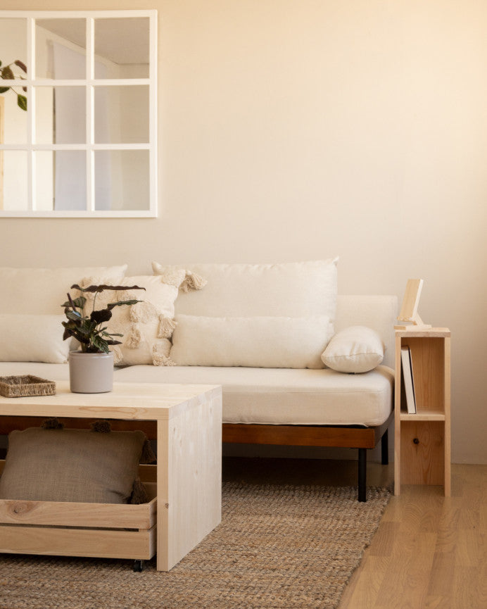 Comodino in Legno Massello di Pino