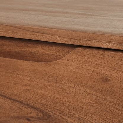 Scrivania a 2 Cassetti in Legno Color Noce